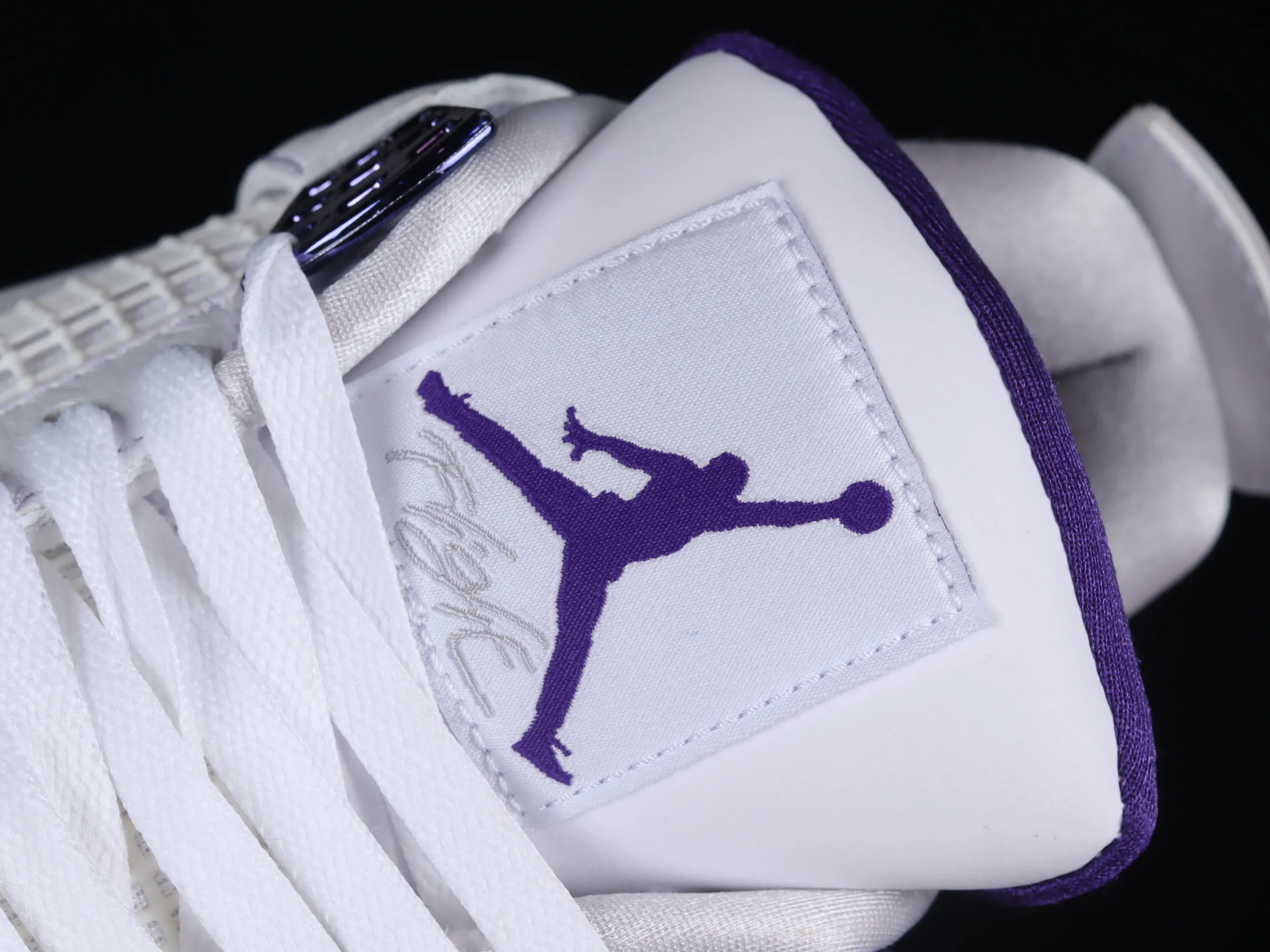 All categories Air Jordan Jordan series basketball shoes Air Jordan 4 OG version Air Jordan 4 "Court Purple" AJ4 Joe 4 white and purple full head layer CT8527-115